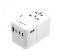TESSAN Universal Travel Adapter 85W, International Adapter with GaN Fast Charging, 3 USB C 2 USB A Ports, Power Adaptor Worldwide for US to European