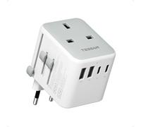 TESSAN Universal Travel Adapter with 2 USB C and 2 USB A Ports | Travel Adapter Worldwide, Compatible with Europe USA Australia France Germany Spain Ireland Japan, Type C G A I Plugs