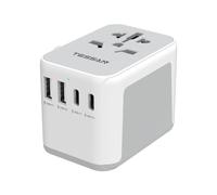 TESSAN Universal Travel Adapter Worldwide with 2 USB C and 2 USB A Ports, Universal Plug Adaptor UK to World, International Travel Adapter for Multi