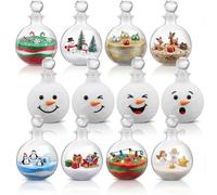 Tessco for you 12 Pcs Halloween Potion Bottles Round Glass Witch Apothecary Bottles 8.5 oz Spherical Decorative Witch Jars Wizard Stuff for Liquor DIY Art Crafts Gift(Stylish)