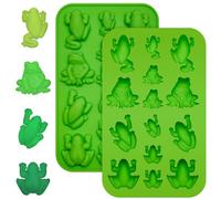 Tessco for You 2 Pcs Frog Silicone Mold Chocolate Frog Molds Passover Candy Jelly Ice Tray Fun The Ten Plagues for Seder Ramadan Mubarak First Communion Party Birthday Cake Decoration