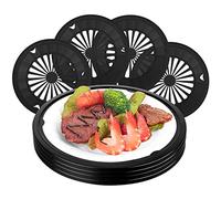 Tessco for you 24 Pcs Reusable Plastic Paper Plate Holders 10 Inch Heavy Duty Plastic Paper Plate Holder Set with Snap in Grooves for 9 Inch Plates, Dishwasher Safe for Picnic Party BBQ (Black)