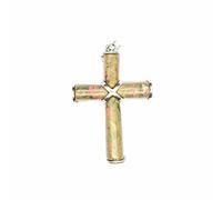 Tesselite Natural crystalpersonality simple opal rose quartz cross handmade pendant unisex spring and autumn jewelry necklace - 1 piece Chrysoberyl One Size