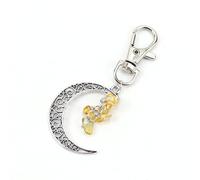 Tesselite Personalized moonstone grape bunch natural crystal raw stone obsidian red agate keychain keychain men's and women's accessories,Citrine,One size