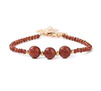 Tesselite Stone Bracelet - Natural Stone Blue Turquoise Rose Quartz Bead Bracelet Women's Simple Fresh Fine Beads Faceted Beads Lobster Clasp Bracelet Summer Jewelry-1PC,Gold Sand,One size