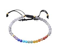 Tesselite Stone Bracelet-Simple Small Beads Bracelets 4Mm Natural Stone Rose Quartz Amethyst Handcrafted Beaded Braided Bracelet Women Girls Jewelry,Cloud Crystal,One Size