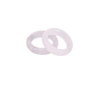 Tesselite Stone Rings -Natural Stone Circle Ring Pink Quartz Rock Crystal Rings for Making DIY Pendant Necklace Jewelry Man Women,rose quartz, Bore Size 17mm