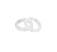 Tesselite Stone Rings -Natural Stone Circle Ring Pink Quartz Rock Crystal Rings for Making DIY Pendant Necklace Jewelry Man Women,White Crystak,Bore Size 19mm