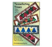 Tessellating Trees Table Runner Table Topper Quilt Pattern, Quilt-as-You-Go, Finished Size 48" by 16"