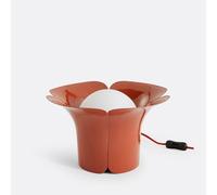 Tessen Metal & Opaline Glass Tulip Table Lamp sienna