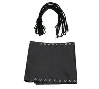 Tessforest For Recliner Fabric Cloth Replacement and 4 Cord Laces for Folding Lounge Chairs Supporting Heavy Weight (Black)