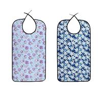TESSLOVE Adult Bibs Washable Adjustable Waterproof Eldly Bib Adult Dining Bibs Mealtime Bib Clothing Protector for Men Women