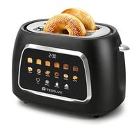 Tesslux 2 Slice Toaster, Touchscreen, Extra-Wide Slot, 800W, Black