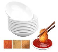 TESSTSY 10 Pieces Soy Sauce Dish, 9 x 2.6 cm Round Dip Bowls for Sushi