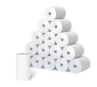 TESSTSY Thermal Paper, 16 Rolls 5.7 cm x 3.0 cm, White Glossy Printing Paper for Instant Cameras, Small Photo Printers, Camera Printing, Cash Registers