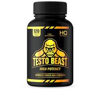 Test Booster for Men | 120 caps | Testosterone Supplement | Muscle & Energy Support | Natural Ingredients Ashwagandha, Vitamin D & Luteolin | Men's Vitality | 2000mg Serving | Vegan | Beast and Bulk