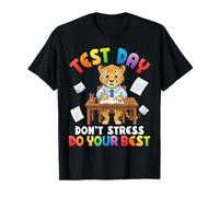 Test Day Don't Stress Do Your Best Cheetah Student Success T-Shirt