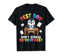 Test Day Don't Stress Do Your Best Penguin Student Success T-Shirt