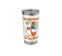 Test Day Testing Goose On The Loose Funny Teachers Students Stainless Steel Insulated Tumbler