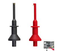 Test Hook Clips - Professional Test Grabber, Multimeter Accessories Kit | Large Spring Hook Clip Test Grabber Probe, Flexible Probe Clip for Electronic Components, Accurate Measurements, Easy Testing