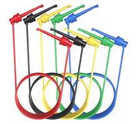Test Leads for Electronic Repair - 5PCS Silicone Cables with Test Hook Clips, 1 for M Length, Flexible and for Durable for Lab, School and Industrial Use