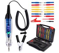 Test Light Probe Kit, 3-72V DC LED Digital Automotive Circuit Tester with Voltmeter, 18 Pieces Multi Function Auto Fuse Voltage Tester Electric Probe Test Kit with Black Carrying Case
