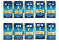 Test pack Pasta De Cecco Italian (10 x 500 g) 5 kinds of noodles small noodles (stellette - Anellini- Mezzi Tubetti Lisci - Ditali Lisci - Tubetti Lisci)