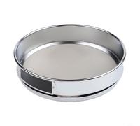 Test Sieve 20 cm 304 Chrome-Plated Frame Mesh Sieve 4-600 Mesh Sampling Sieve for Industry Laboratory Food Pharmacy Metal Powder Sand Earth Silver (300 Mesh)