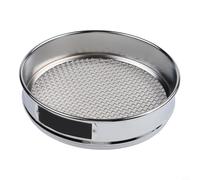 Test Sieve 20 cm 304 Chrome-Plated Frame Mesh Sieve 4-600 Mesh Sampling Sieve for Industry Laboratory Food Pharmacy Metal Powder Sand Earth Silver (12 Mesh)