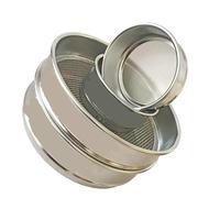 Test Sieve 35 Mesh - 0.5mm Opening, 304 Stainless Steel, Chromed Frame, 20cm Diameter, Economy Quality for Accurate Filtration and Particle Analysis