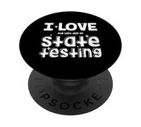 Test Teacher Students I Love The Last Day Of State Testing PopSockets Adhesive PopGrip