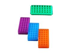 Test Tube Holder, Centrifuge Tube Rack 32 Holes 2-Side Rev 0.5-2ml Diff Pipe Hldr 2 Pcs Lab(1blue and 1green)