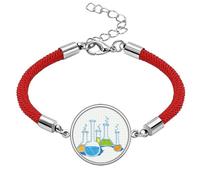 Test Tube Liquid Chestry Pattern Lucky Red String Bracelet Rope Bracelet Handmade