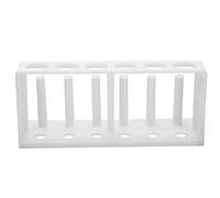 Test Tube Rack,6 Holes 6 Column Plastic Test Tube Holder Storage Stand for Drying Laboratory Test Tube,White