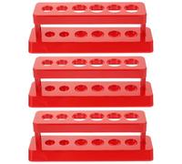Test Tube Rack Abs School Teaching Aids for 3 Pcs Red