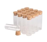 Test Tubes 24pcs/lot 30ml/40ml/50ml/60ml Small Glass Test Tube with Cork Stopper Dragees Jars for Wedding DIY Crafts(60ml - 25 x 150mm)