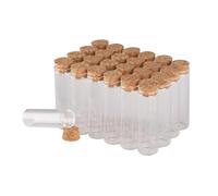 Test Tubes 24pcs/lot 5ml 7ml 10ml 14ml 18ml 20ml 25ml 30ml Glass Test Tube with Cork Stopper Message Bottles Jars Vials Art DIY Crafts(25ml-100mm)