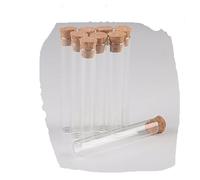 Test Tubes 5ml 12 * 75mm Small Glass Test Tube Vials Jars With Corks Stopper Empty Glass Transparent Jars Bottles 100pcs