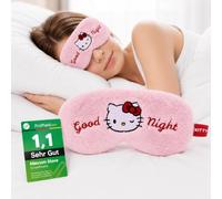 [ Test Very Good, Grade 1.1 *] Hello Kitty Sleep Mask Plush - Soft Eye Mask & Sleeping Mask for Women & Girls - Night Mask for Sleeping, Travel, Relaxing & Resting - Cute Kawaii Design