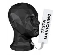 TESTAFIT Mannequin head black stand for wigs hats caps helmets headphones glasses display realistic male dummy head decorative accessory for shop window display home storage origami style sustainable