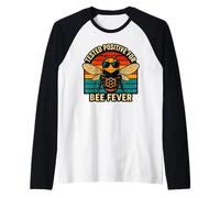 Tested Positive for Bee Fever Retro Beekeeper Raglan Baseball Tee