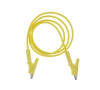 Tester Probe Crocodile Clip 1PC High Pressure 1Meter Dual Head Clips Wire Jumper Crocodile cable Clip Leads DIY Double-ended Test Electrical(Yellow)