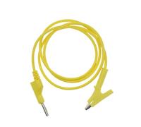 Tester Probe Crocodile Clip 1PCS 4MM Banana Plug to Clip Multimeter Test Leads Stackable Cable Wire 1M Electrical Tools Accessories(Yellow)