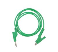 Tester Probe Crocodile Clip 1PCS 4MM Banana Plug to Clip Multimeter Test Leads Stackable Cable Wire 1M Electrical Tools Accessories(Green)