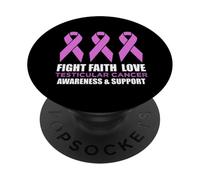 Testicular Cancer Awareness Month Orchid Ribbon Support PopSockets Adhesive PopGrip