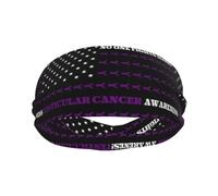 Testicular Cancer Awareness No One Fights Alone Men Women Sweatband Non-Slip Head Bands Elastic Headband For Running Fitness Tennis Exercise