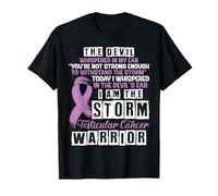 Testicular Cancer Awareness Warrior Survivor Orchid Ribbon T-Shirt