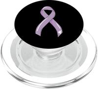 Testicular Cancer Ribbon Purple Survivor Fighter Chemo PopSockets PopGrip for MagSafe