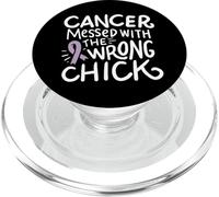 Testicular Cancer Survivor Fighter Chemo Purple Ribbon PopSockets PopGrip for MagSafe