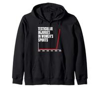 Testicular Injuries In Women's Funny Quote Zip Hoodie